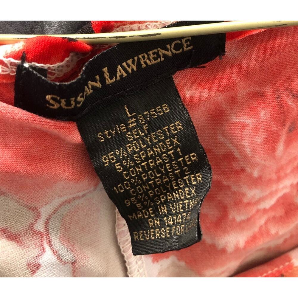 Susan Lawrence tiered ruffle Floral Tank Top Size Large Feminine Romantic Retro - Picture 3 of 4